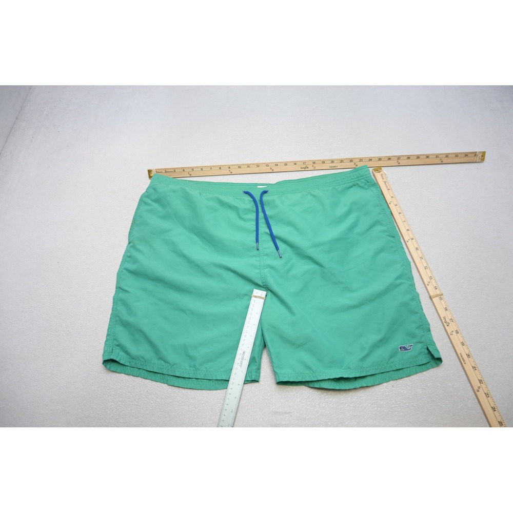 Vineyard Vines Swim Trunks Mens XXL Green Whale‎ Logo Mesh Lined Excellent